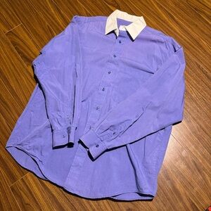 Vintage dress button up shirt L